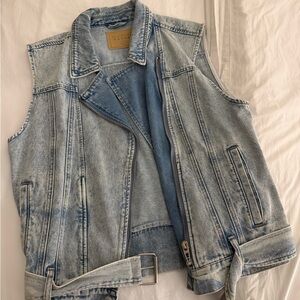 Blank NYC Denim Belted Vest